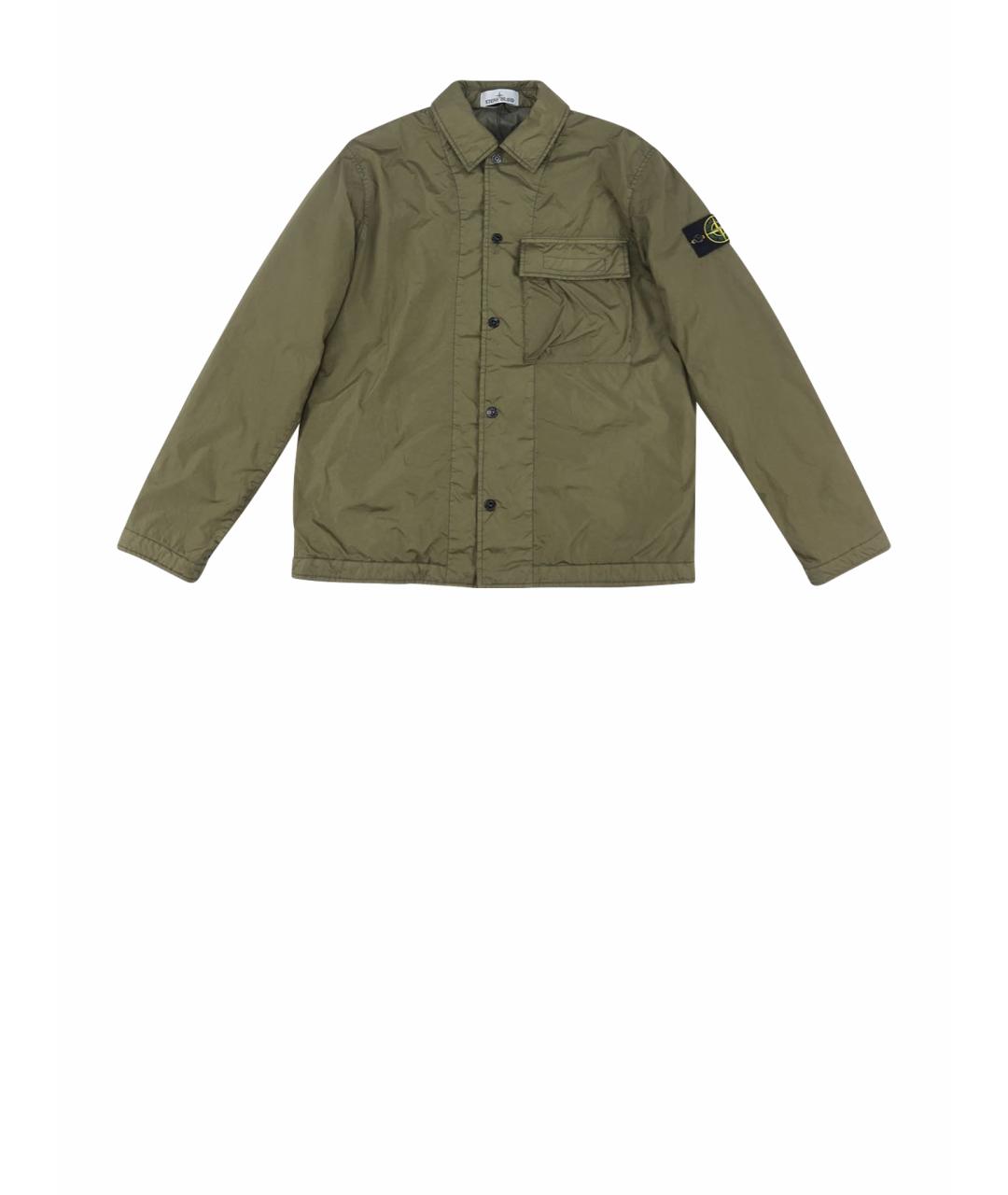 STONE ISLAND Хаки полиамидовая куртка, фото 10