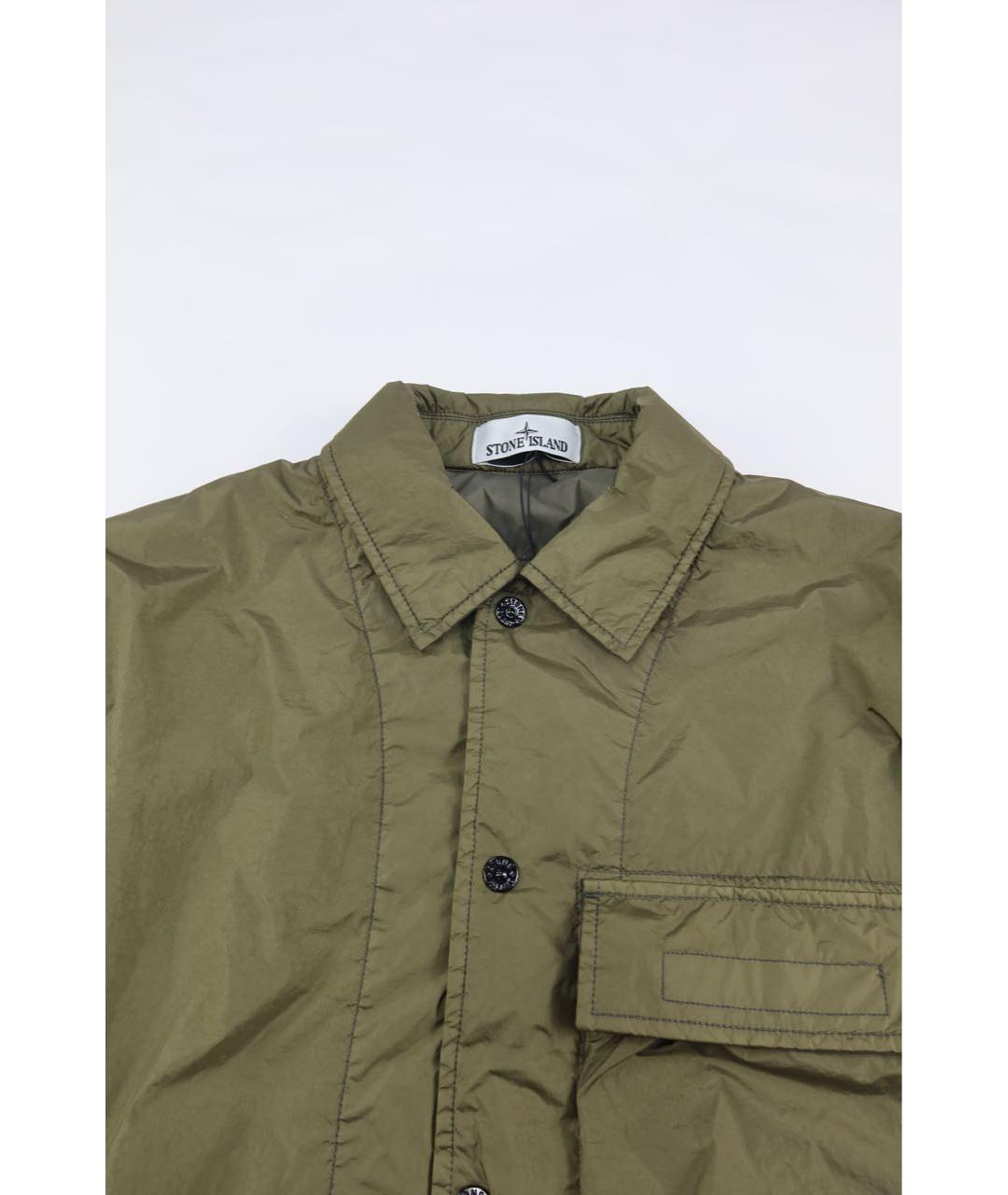 STONE ISLAND Хаки полиамидовая куртка, фото 5