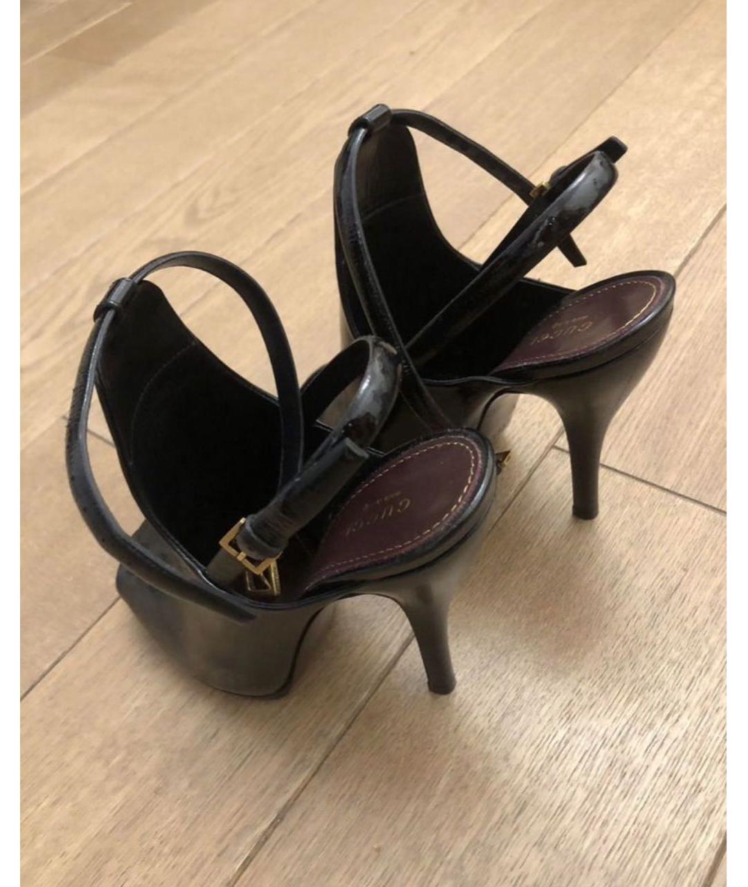 GUCCI Черные туфли из лакированной кожи, фото 4