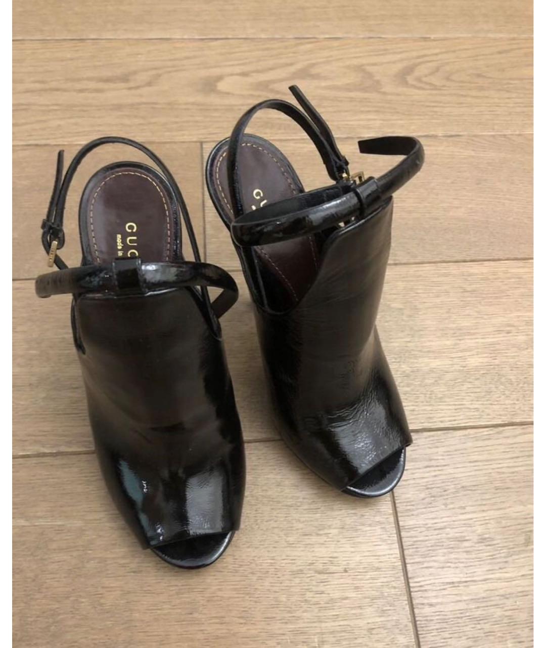 GUCCI Черные туфли из лакированной кожи, фото 3