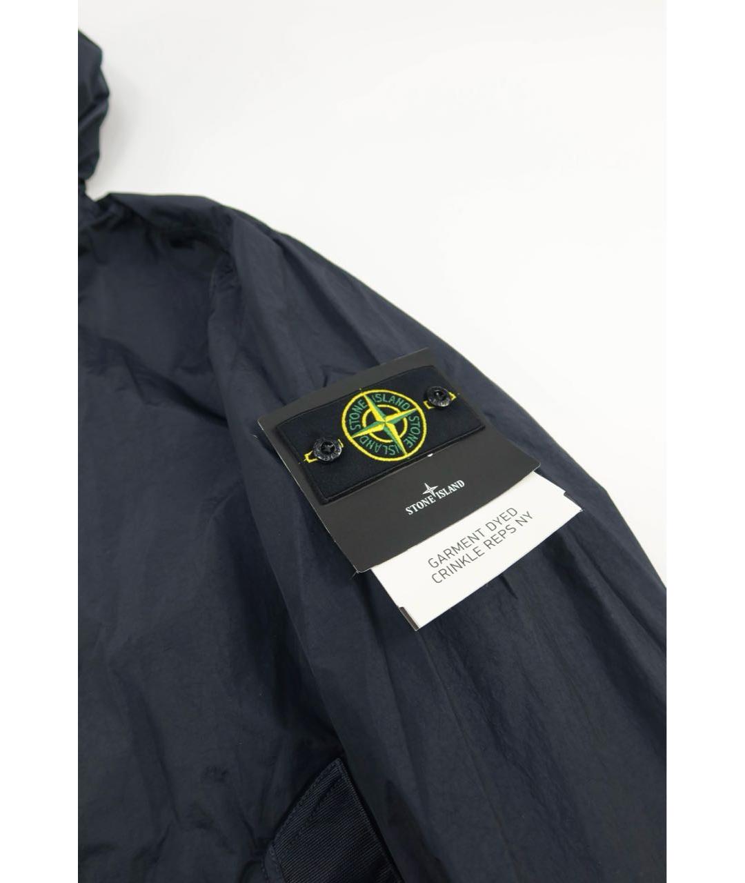 STONE ISLAND Темно-синяя полиамидовая куртка, фото 4