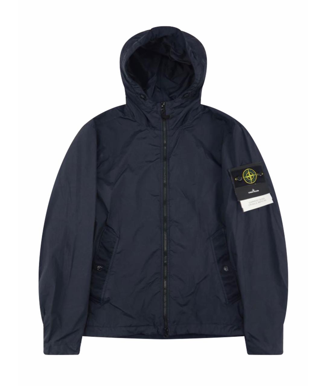 STONE ISLAND Темно-синяя полиамидовая куртка, фото 1