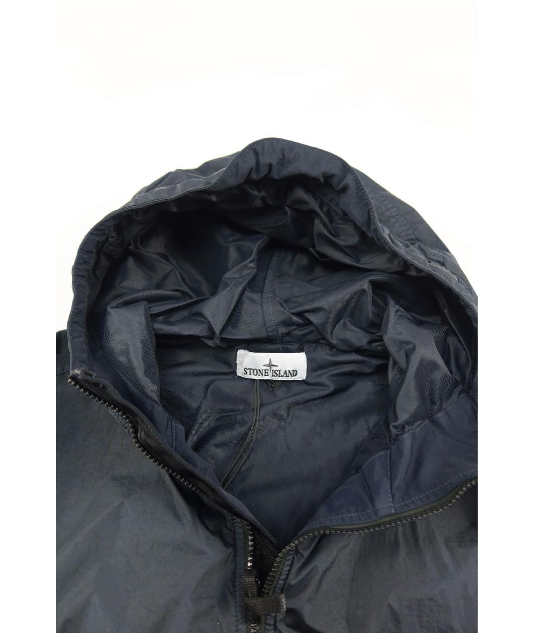 STONE ISLAND Темно-синяя полиамидовая куртка, фото 6