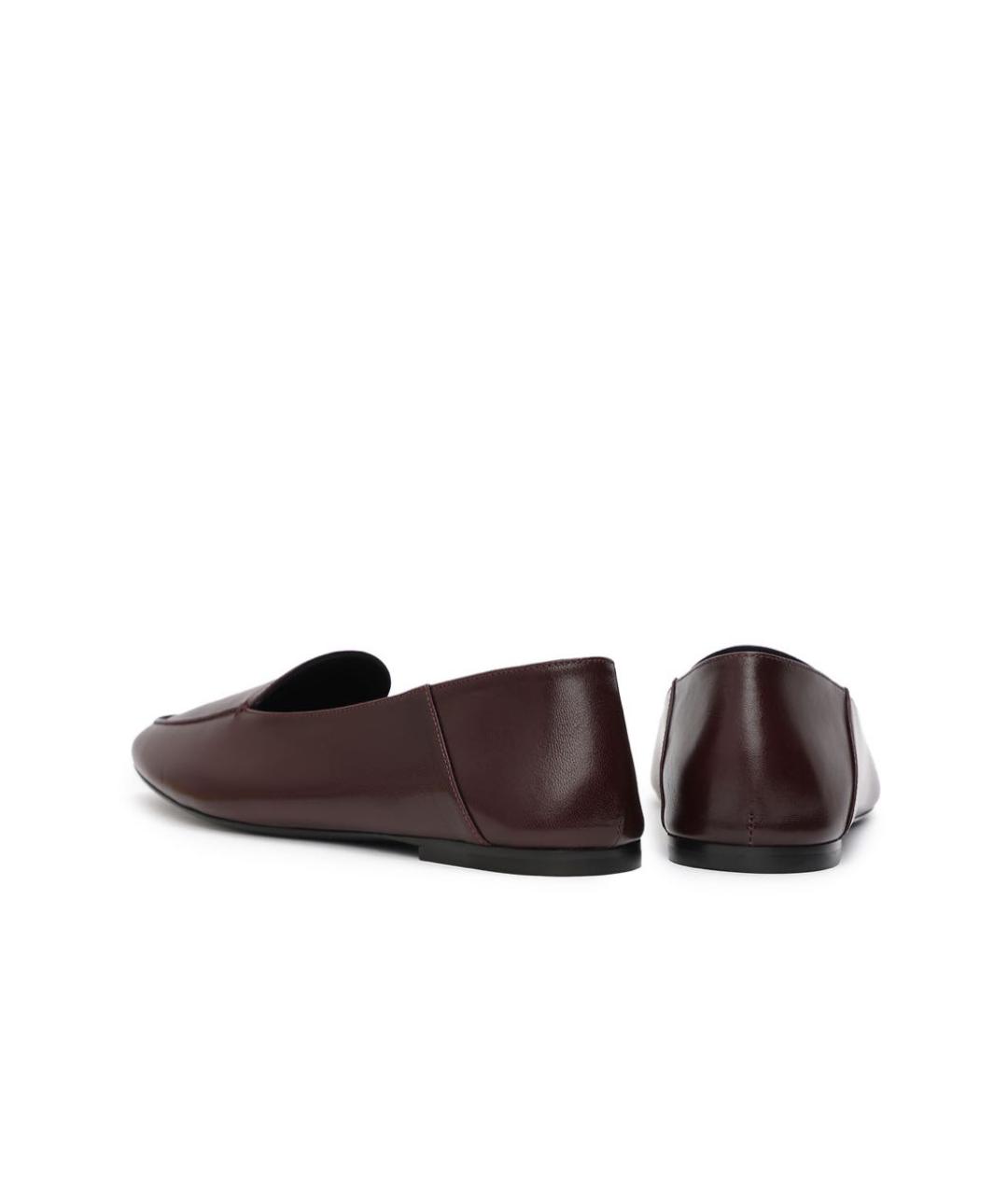 CELINE Бордовые кожаные лоферы, фото 4