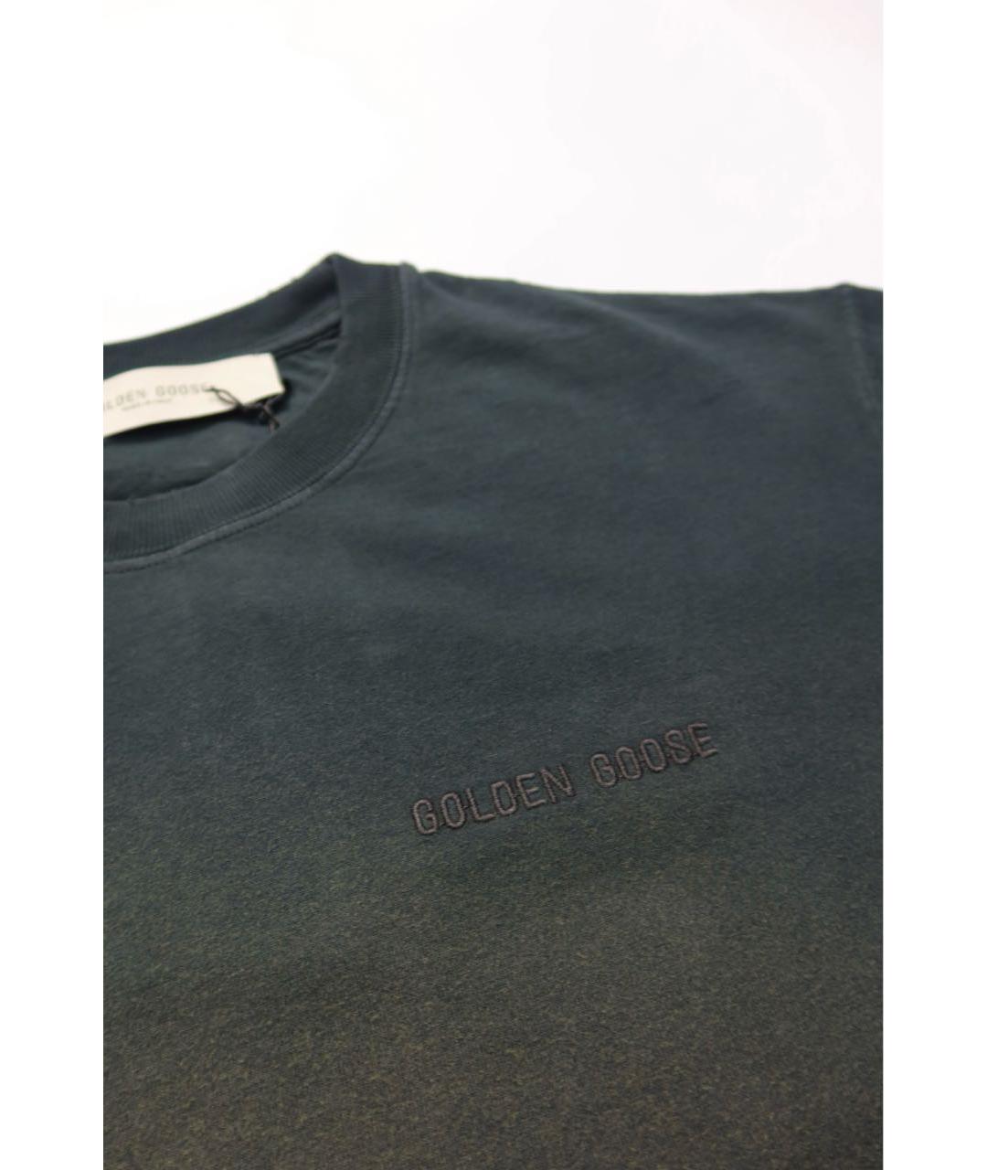 GOLDEN GOOSE DELUXE BRAND Серая хлопковая футболка, фото 2