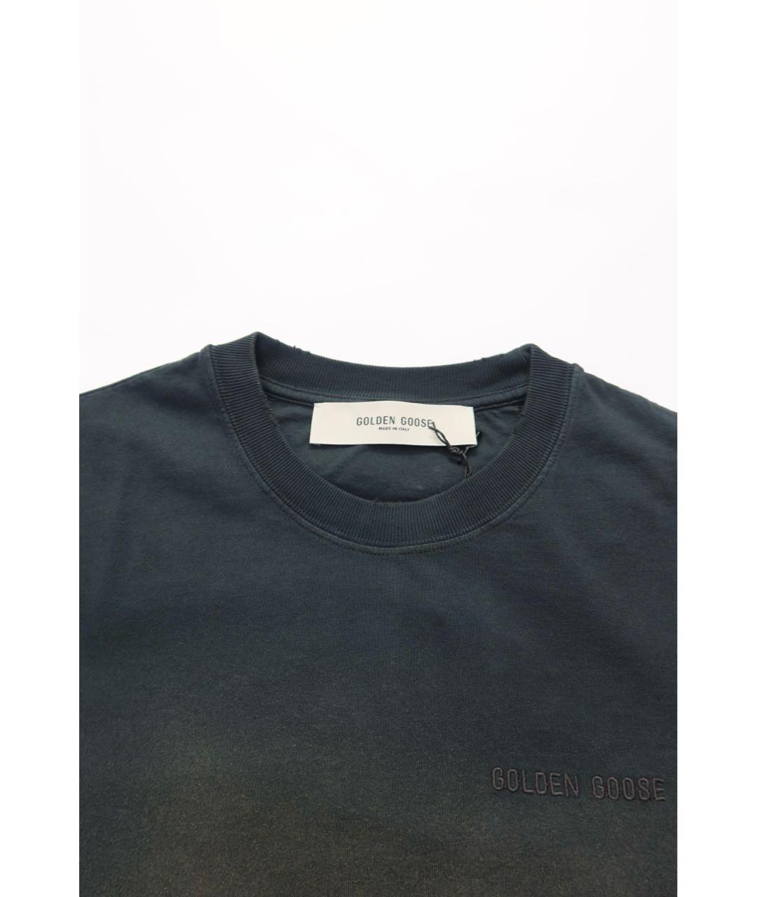 GOLDEN GOOSE DELUXE BRAND Серая хлопковая футболка, фото 3