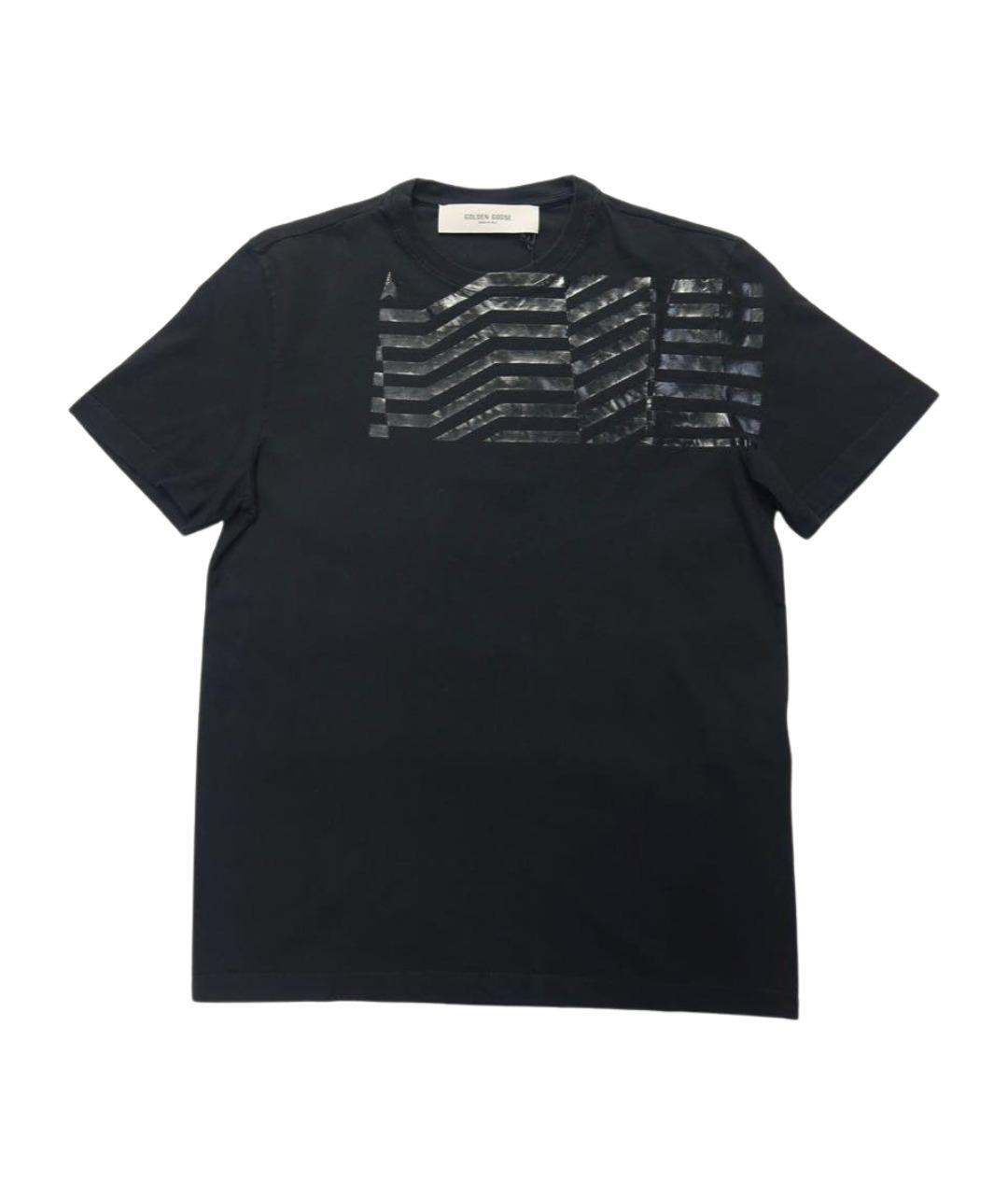 GOLDEN GOOSE DELUXE BRAND Черная хлопковая футболка, фото 1