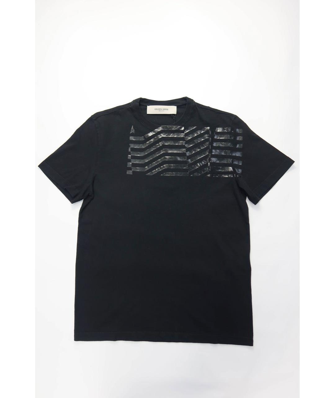GOLDEN GOOSE DELUXE BRAND Черная хлопковая футболка, фото 6