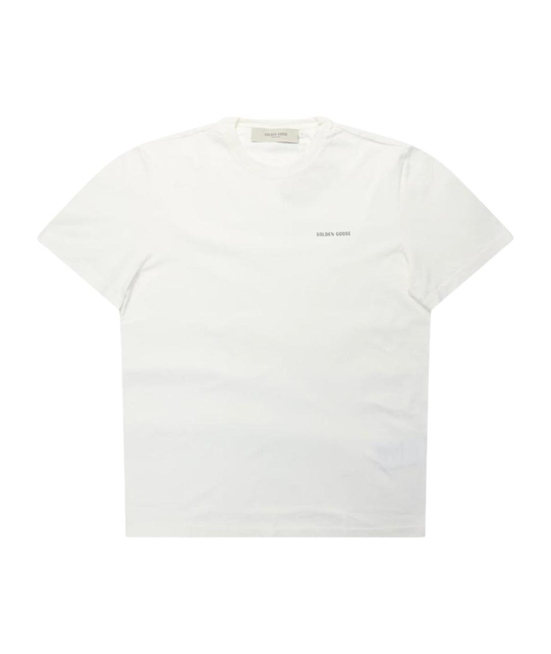 GOLDEN GOOSE DELUXE BRAND Белая хлопковая футболка, фото 1