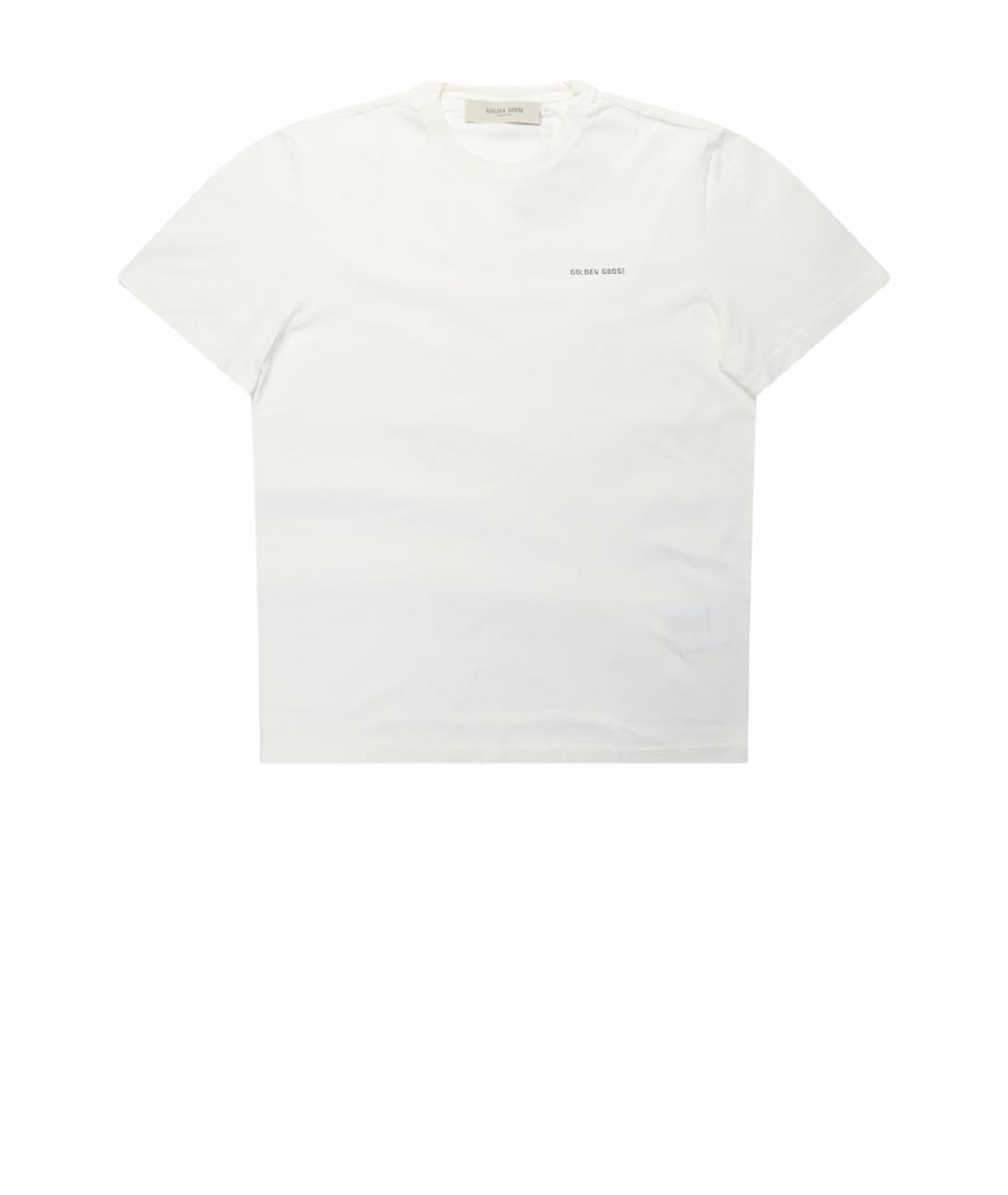 GOLDEN GOOSE DELUXE BRAND Белая хлопковая футболка, фото 7