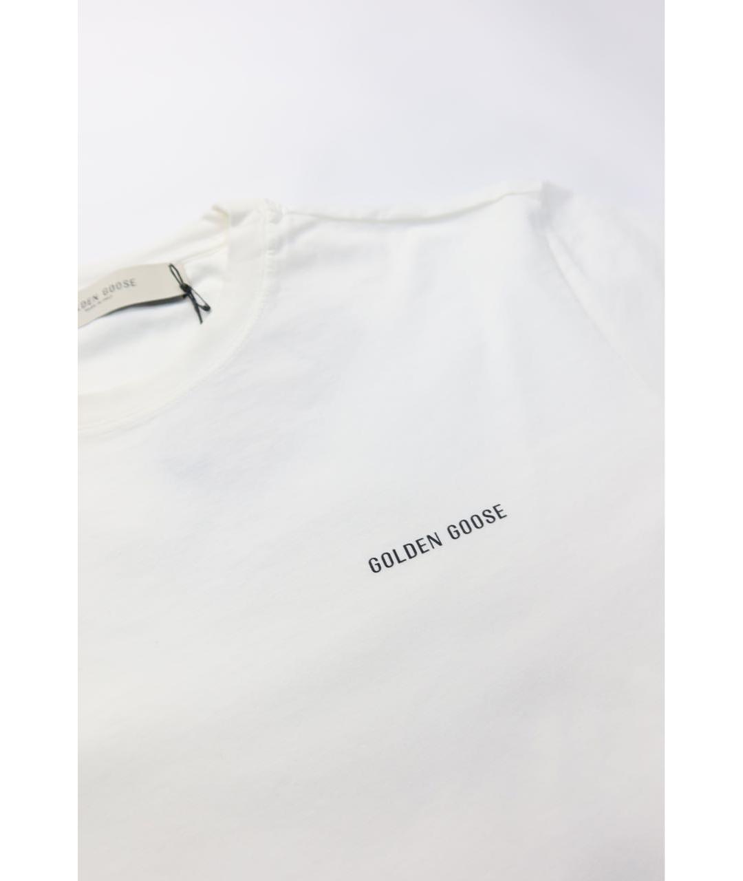 GOLDEN GOOSE DELUXE BRAND Белая хлопковая футболка, фото 2