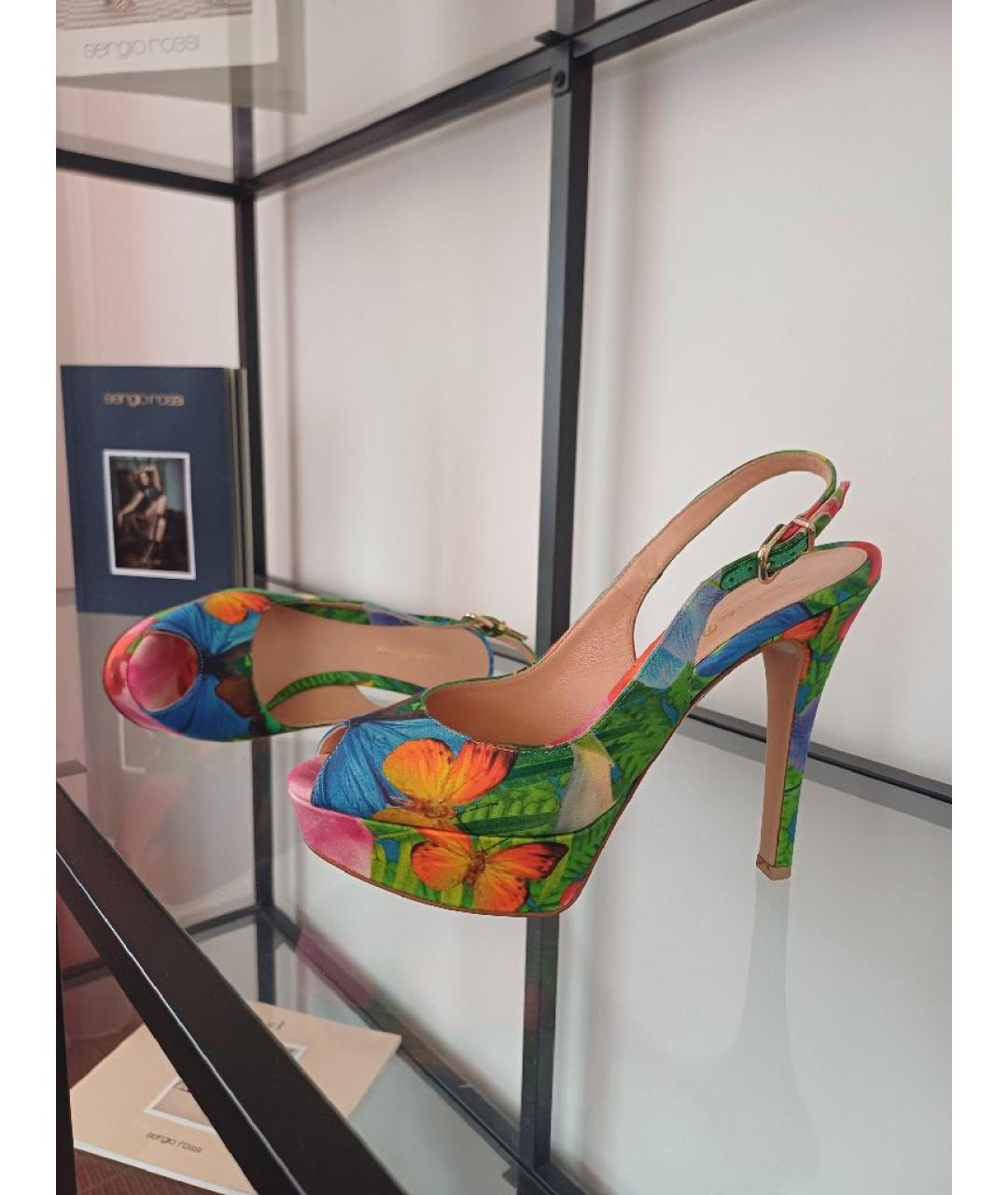GIANVITO ROSSI Мульти кожаные босоножки, фото 6