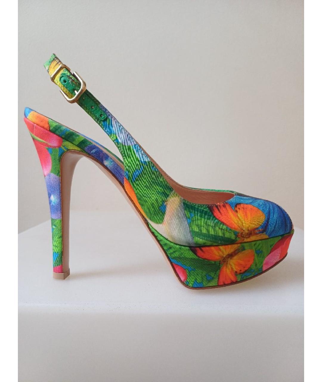 GIANVITO ROSSI Мульти кожаные босоножки, фото 10