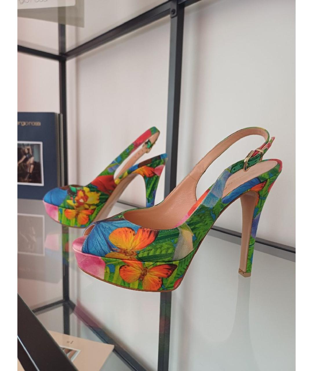 GIANVITO ROSSI Мульти кожаные босоножки, фото 3