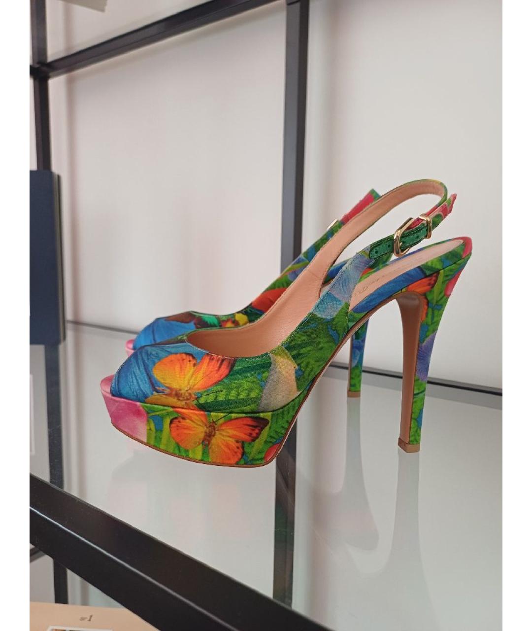 GIANVITO ROSSI Мульти кожаные босоножки, фото 2