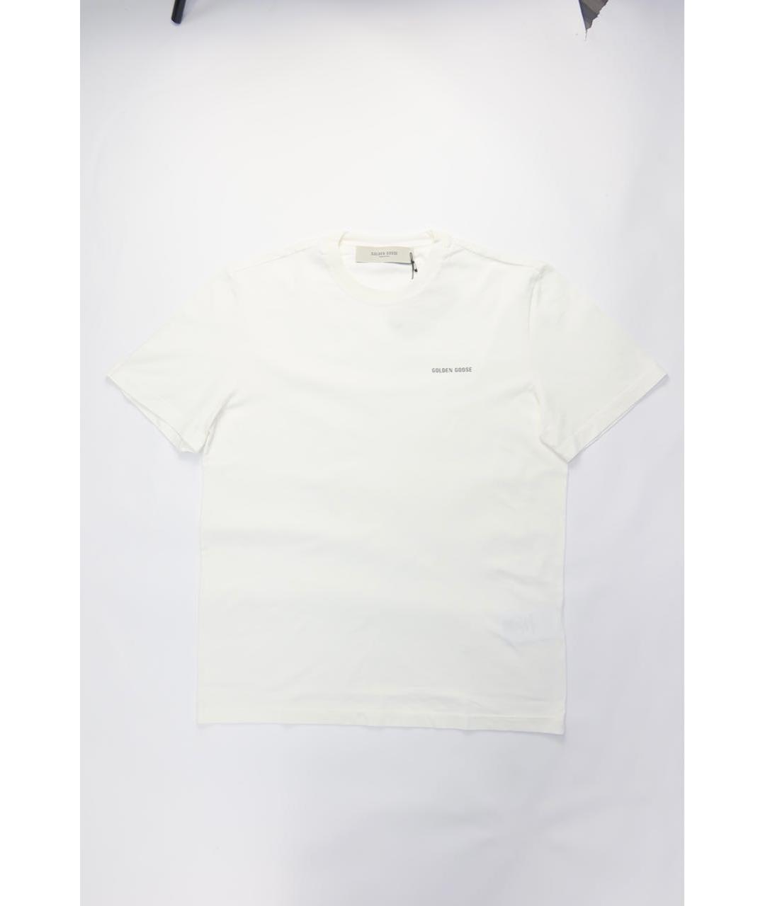 GOLDEN GOOSE DELUXE BRAND Белая хлопковая футболка, фото 6