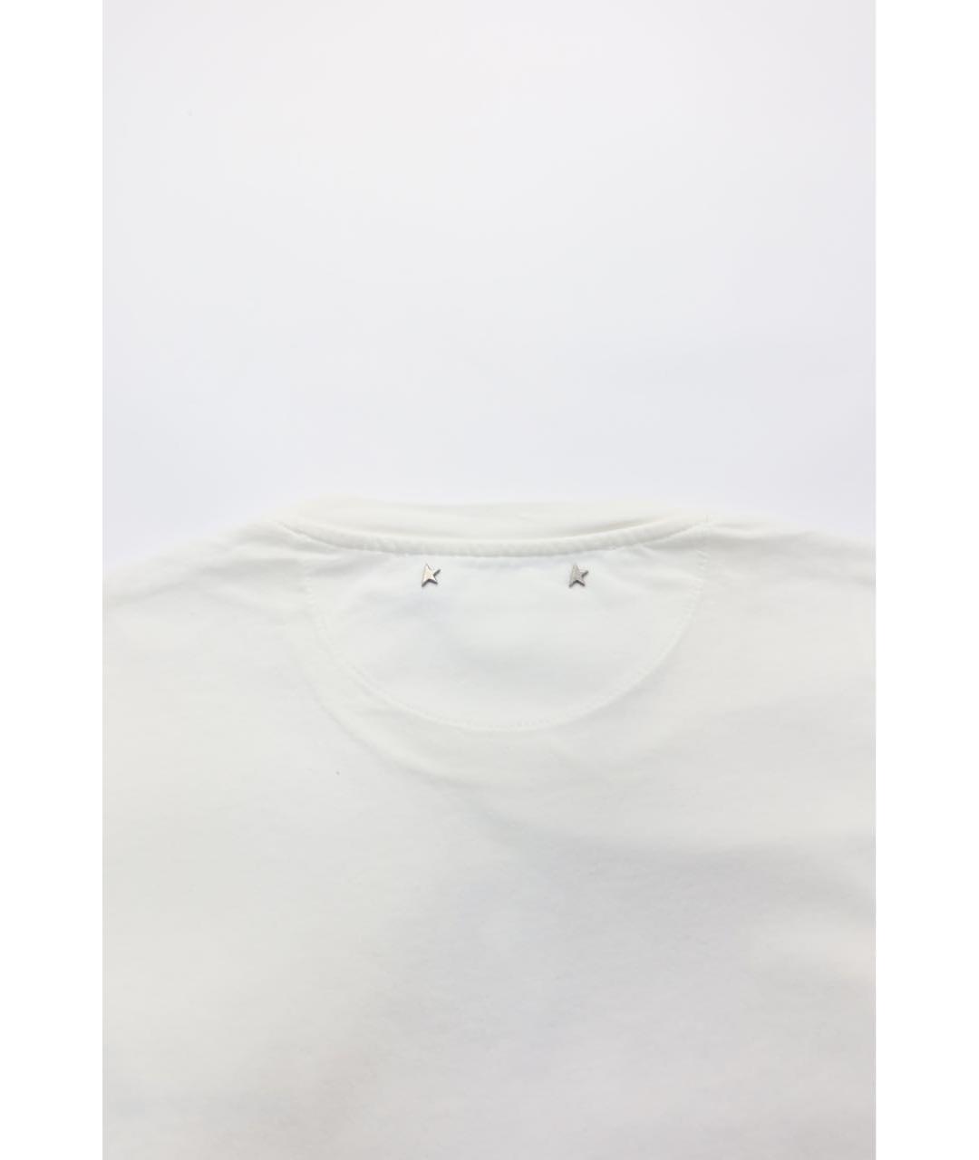 GOLDEN GOOSE DELUXE BRAND Белая хлопковая футболка, фото 5