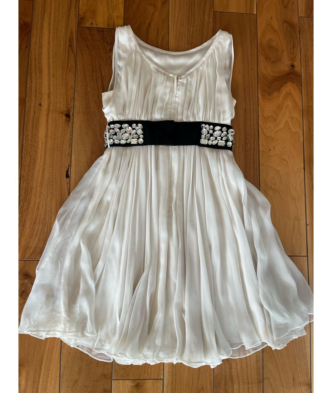 DOLCE&GABBANA Белое шелковое платье, фото 2