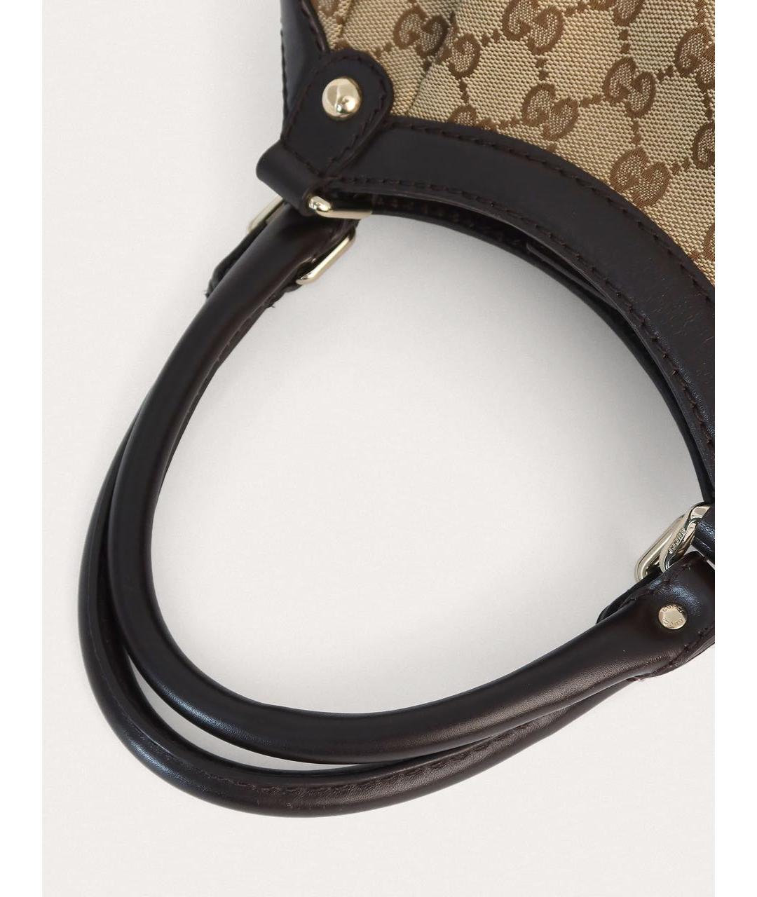 GUCCI Бежевая тканевая сумка тоут, фото 7