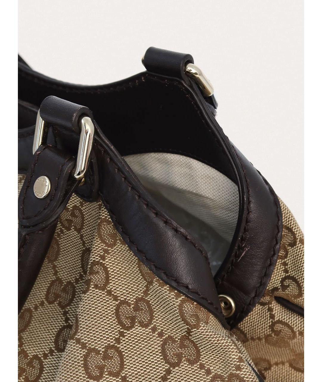 GUCCI Бежевая тканевая сумка тоут, фото 5