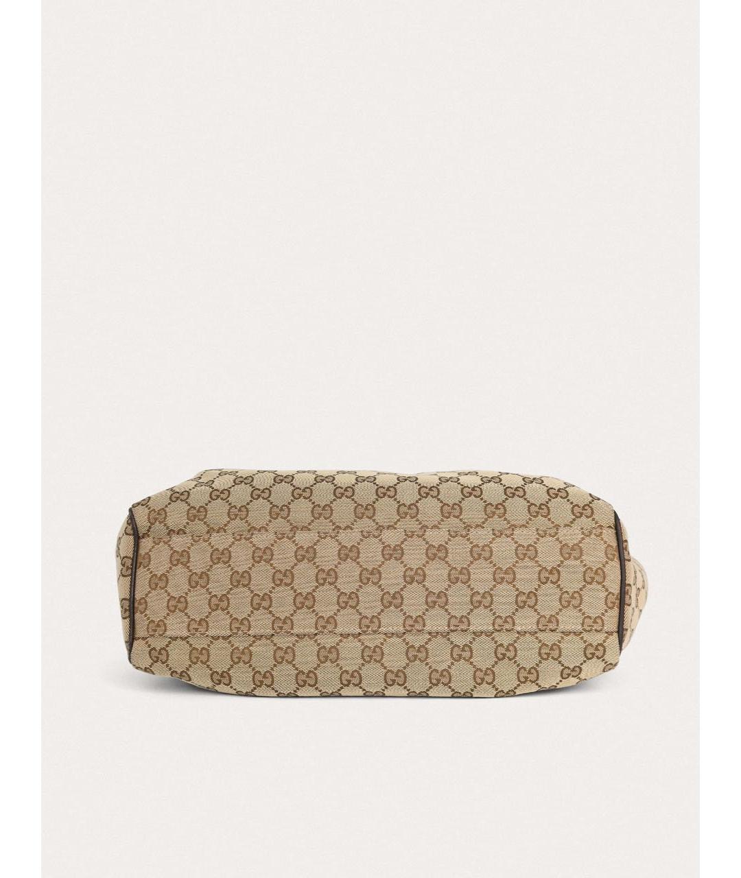 GUCCI Бежевая тканевая сумка тоут, фото 6