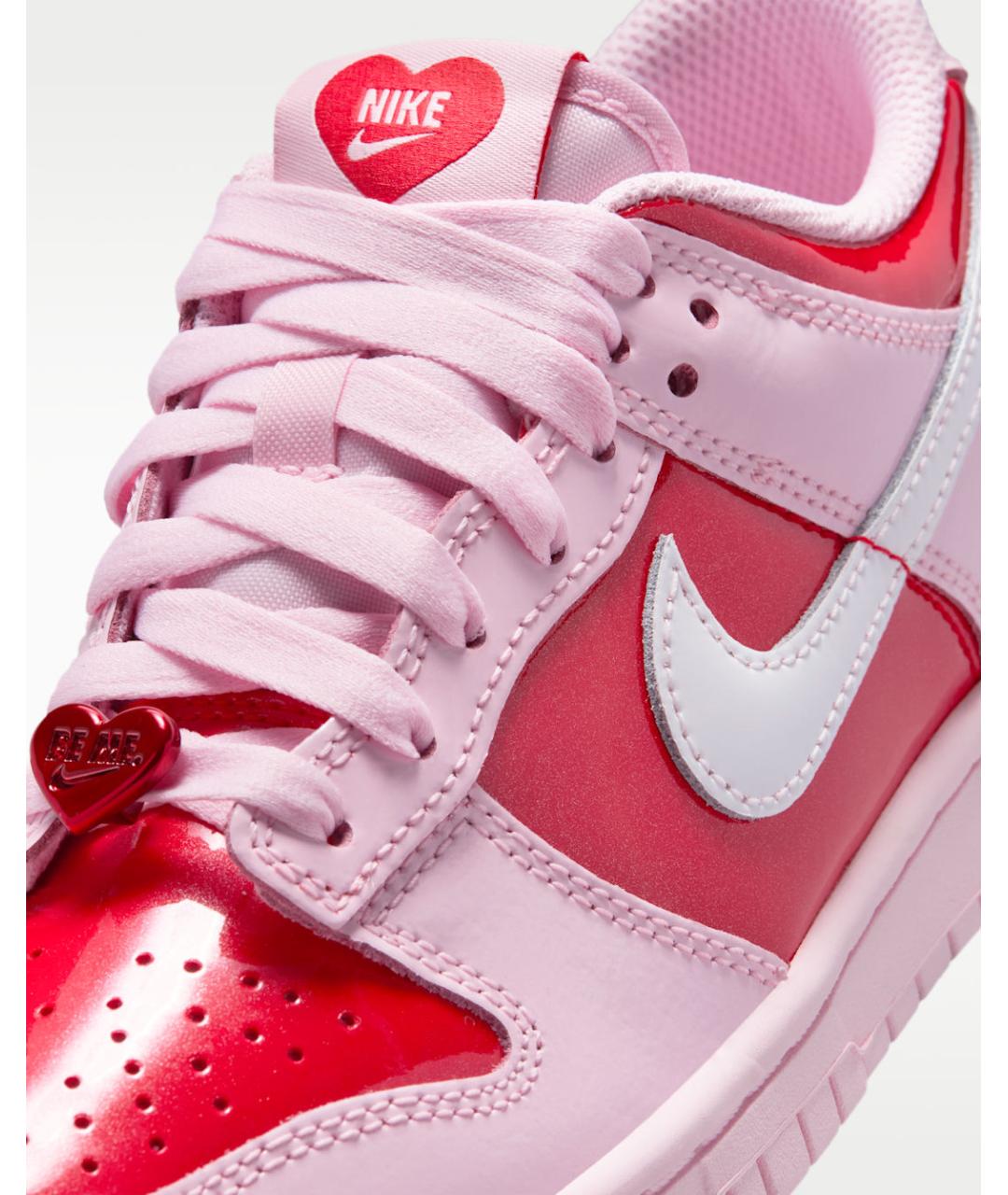 NIKE Розовые низкие кроссовки / кеды из лакированной кожи, фото 5