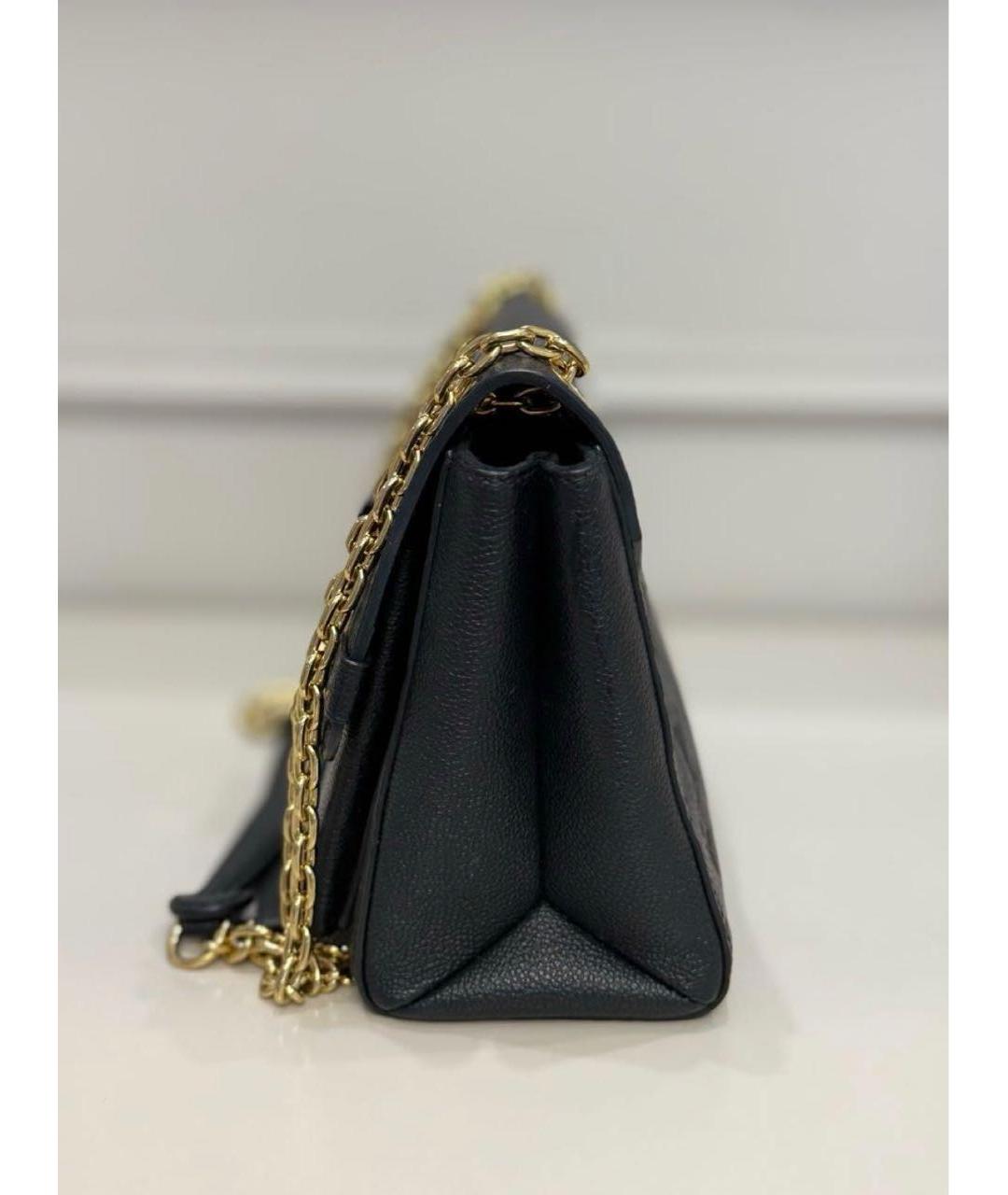 LOUIS VUITTON Черная кожаная сумка через плечо, фото 7
