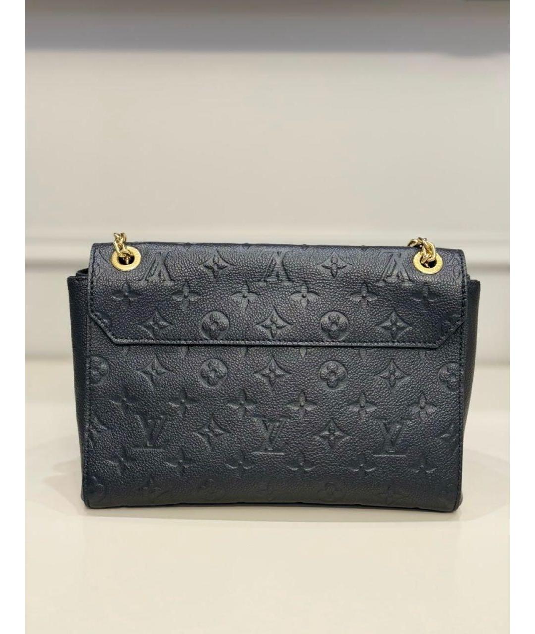 LOUIS VUITTON Черная кожаная сумка через плечо, фото 3