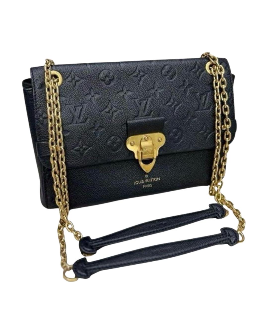 LOUIS VUITTON Черная кожаная сумка через плечо, фото 1