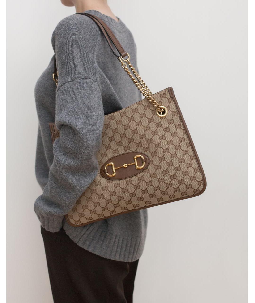 GUCCI Коричневая сумка тоут, фото 2