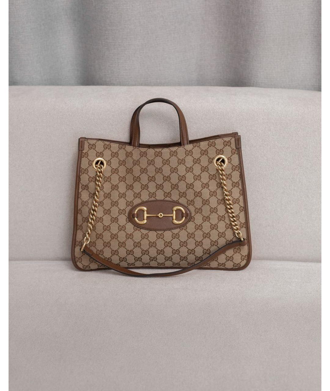 GUCCI Коричневая сумка тоут, фото 9