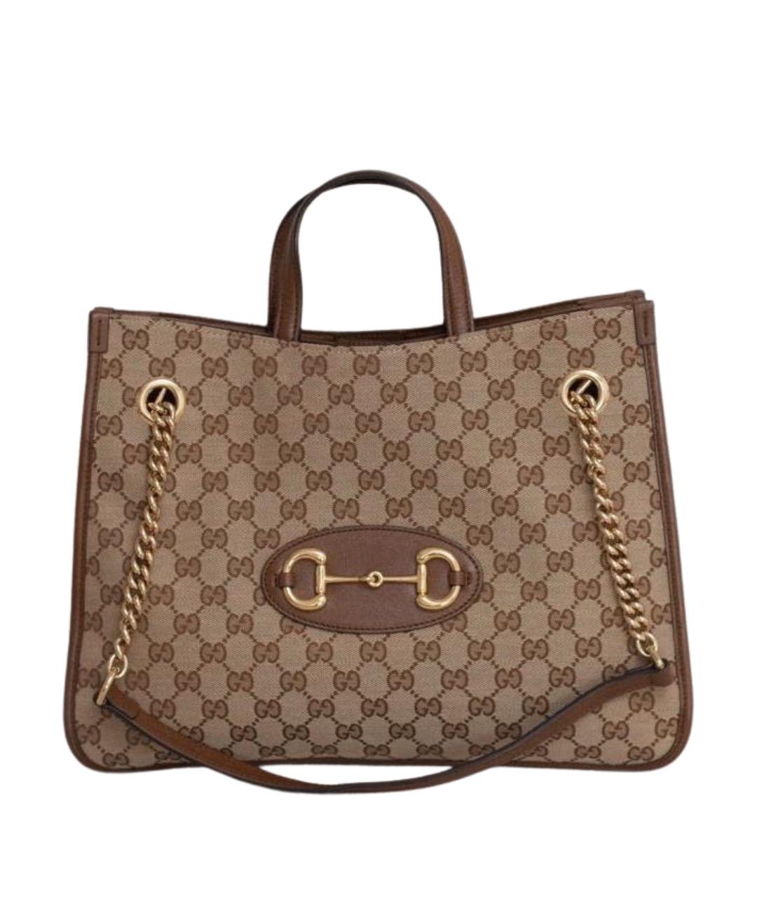 GUCCI Коричневая сумка тоут, фото 1