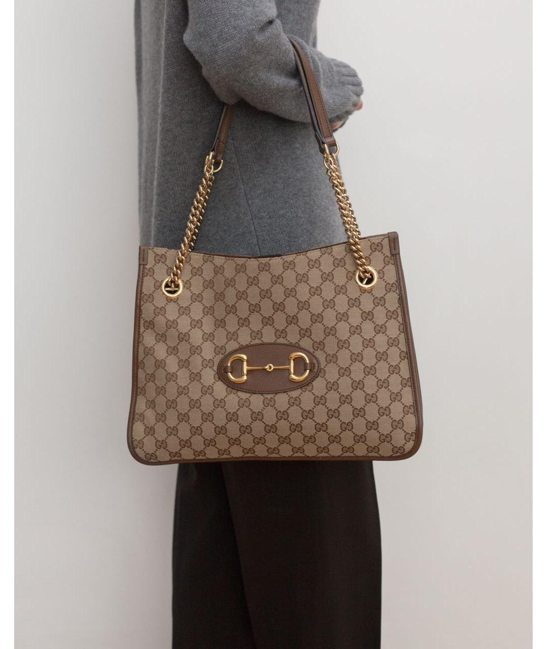 GUCCI Коричневая сумка тоут, фото 5