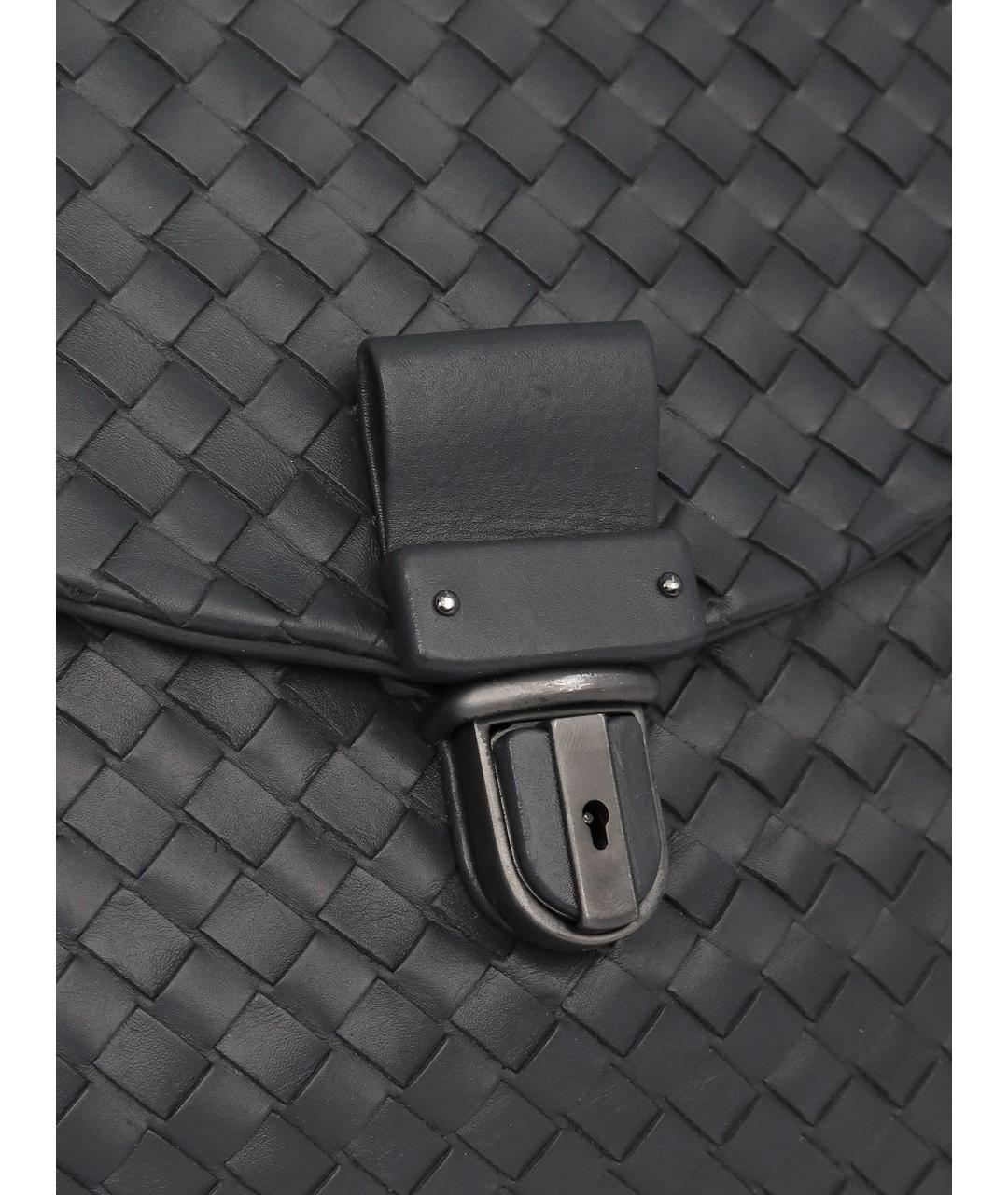 BOTTEGA VENETA Серый кожаный портфель, фото 6