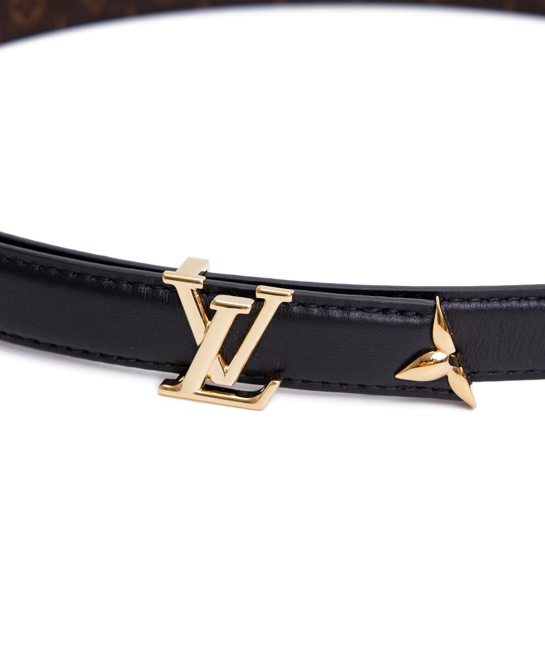 LOUIS VUITTON Черный кожаный ремень, фото 3