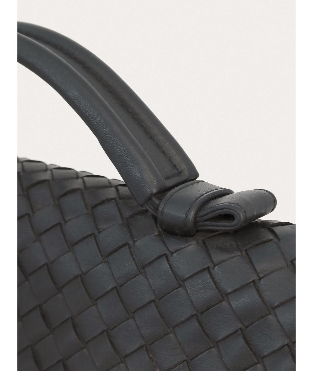 BOTTEGA VENETA Серый кожаный портфель, фото 7