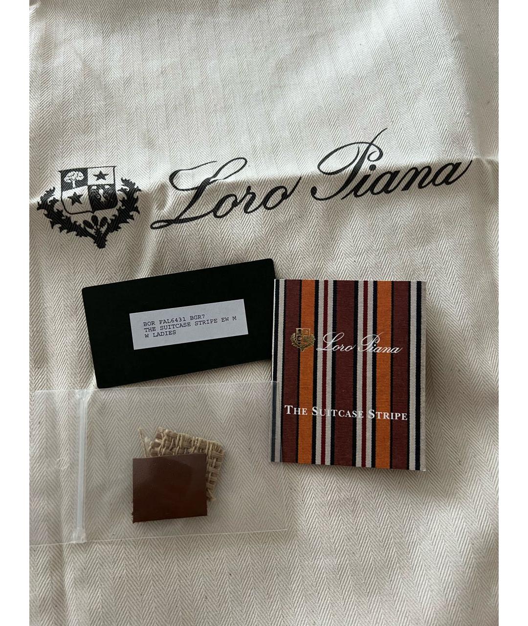 LORO PIANA Бежевая пляжная сумка, фото 7
