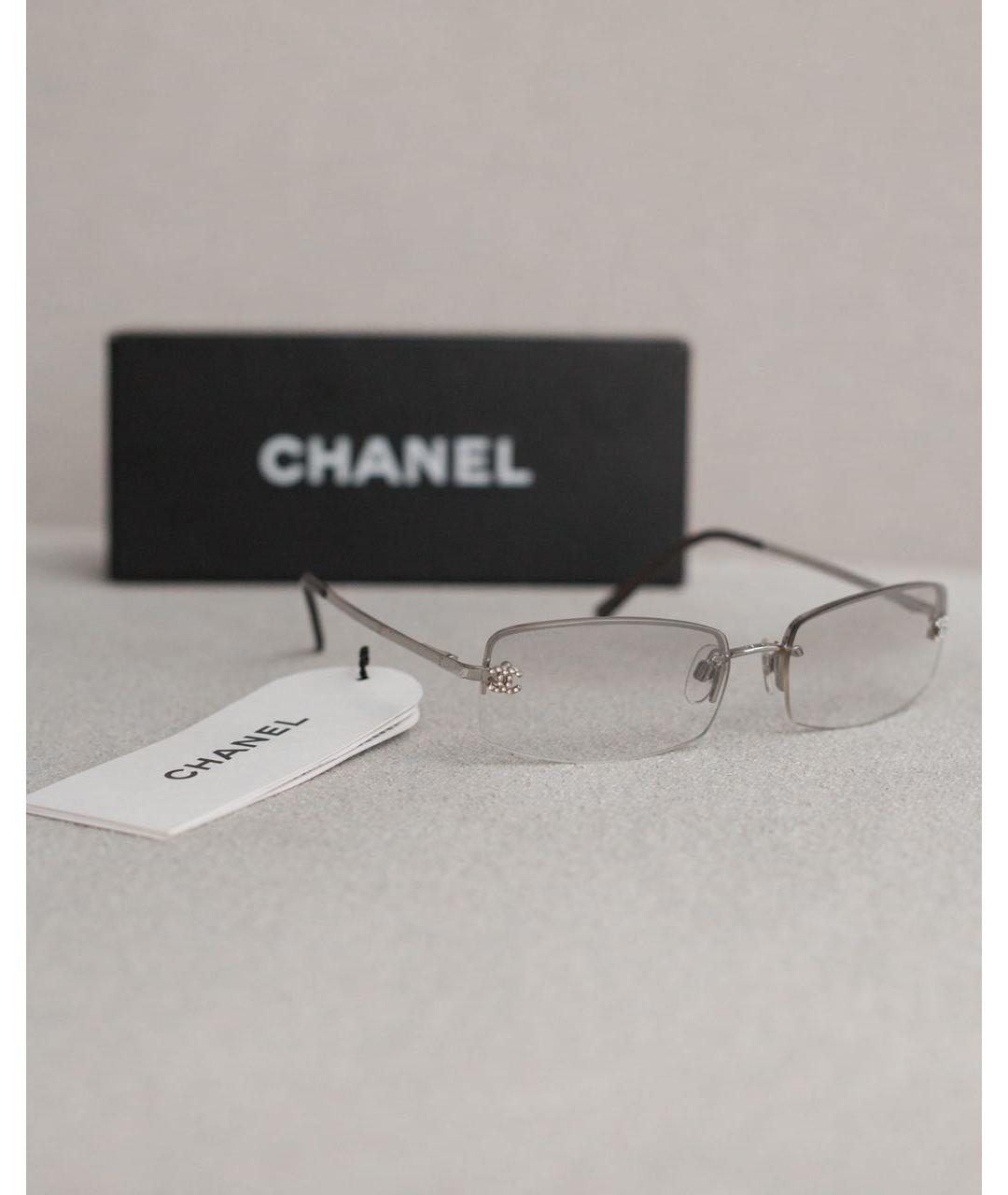 CHANEL Серые металлические солнцезащитные очки, фото 7