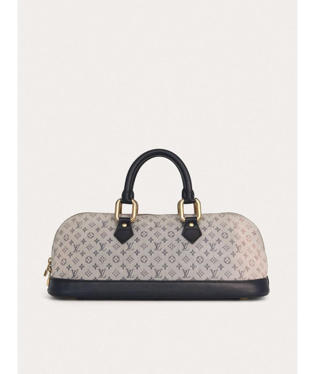 LOUIS VUITTON Синяя тканевая сумка с короткими ручками, фото 9