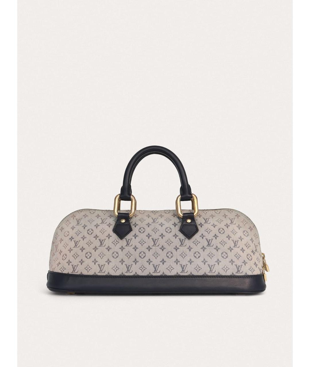 LOUIS VUITTON Синяя тканевая сумка с короткими ручками, фото 3