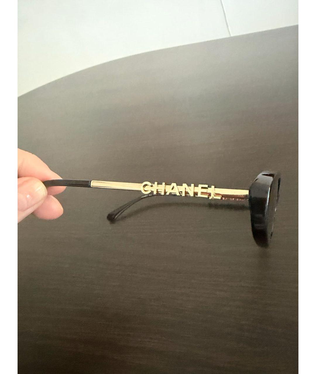 CHANEL Черные пластиковые солнцезащитные очки, фото 3