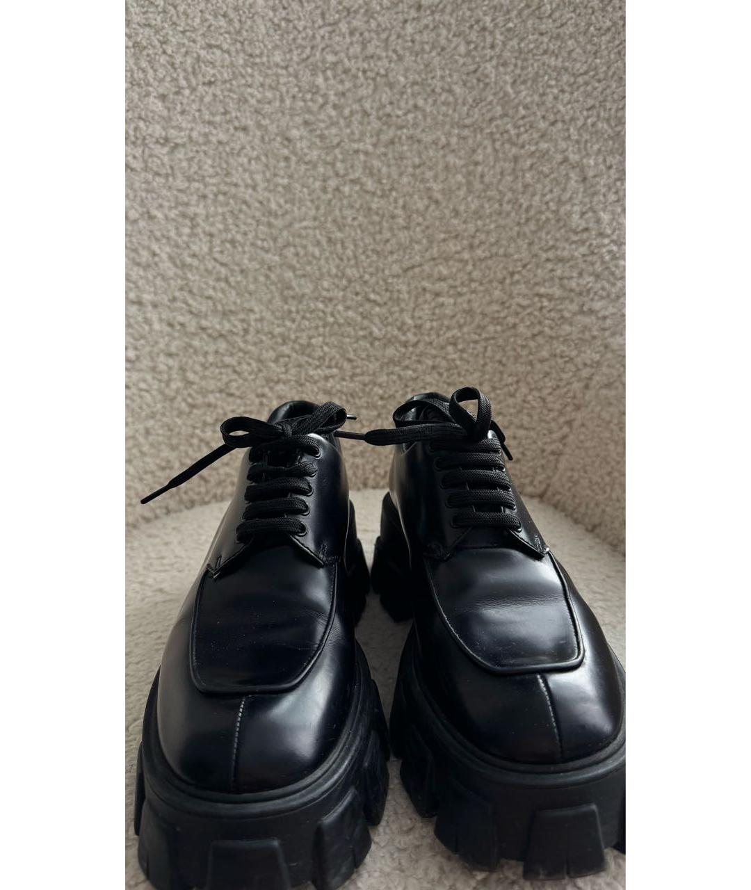 PRADA Черные кожаные лоферы, фото 5