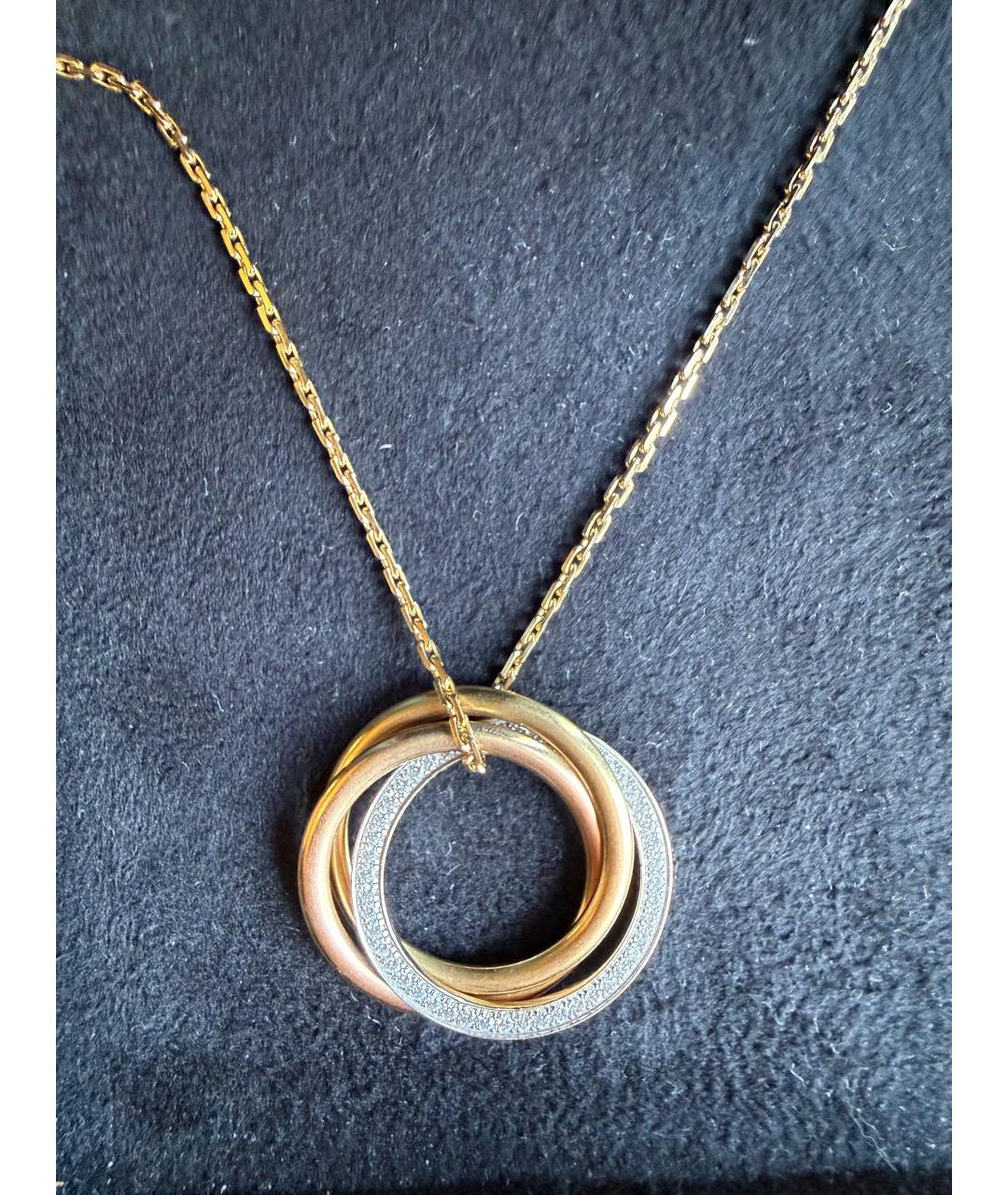 CARTIER Желтая цепочка/подвеска из белого золота, фото 4