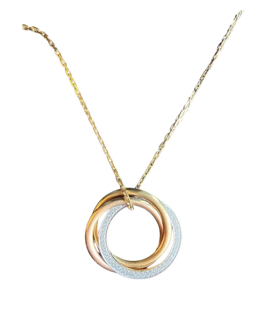 CARTIER Желтая цепочка/подвеска из белого золота, фото 1