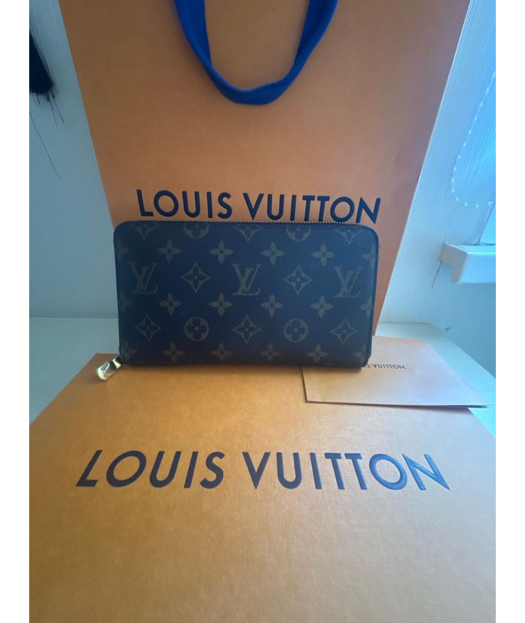 LOUIS VUITTON Коричневый кошелек, фото 7