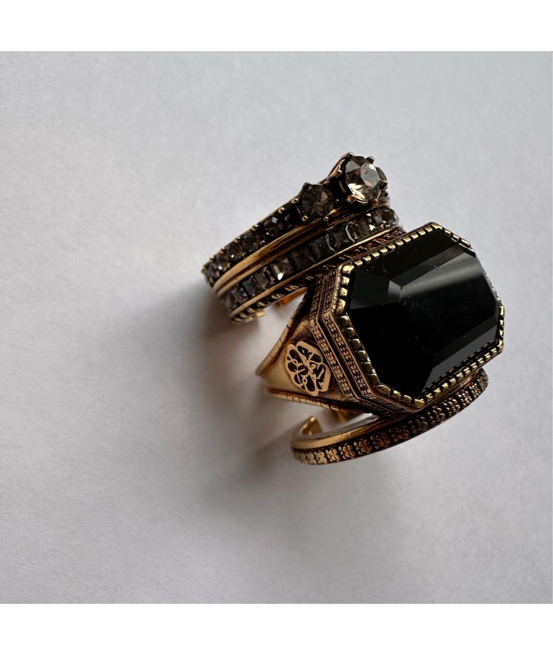 ALEXANDER MCQUEEN Золотое латунное кольцо, фото 2