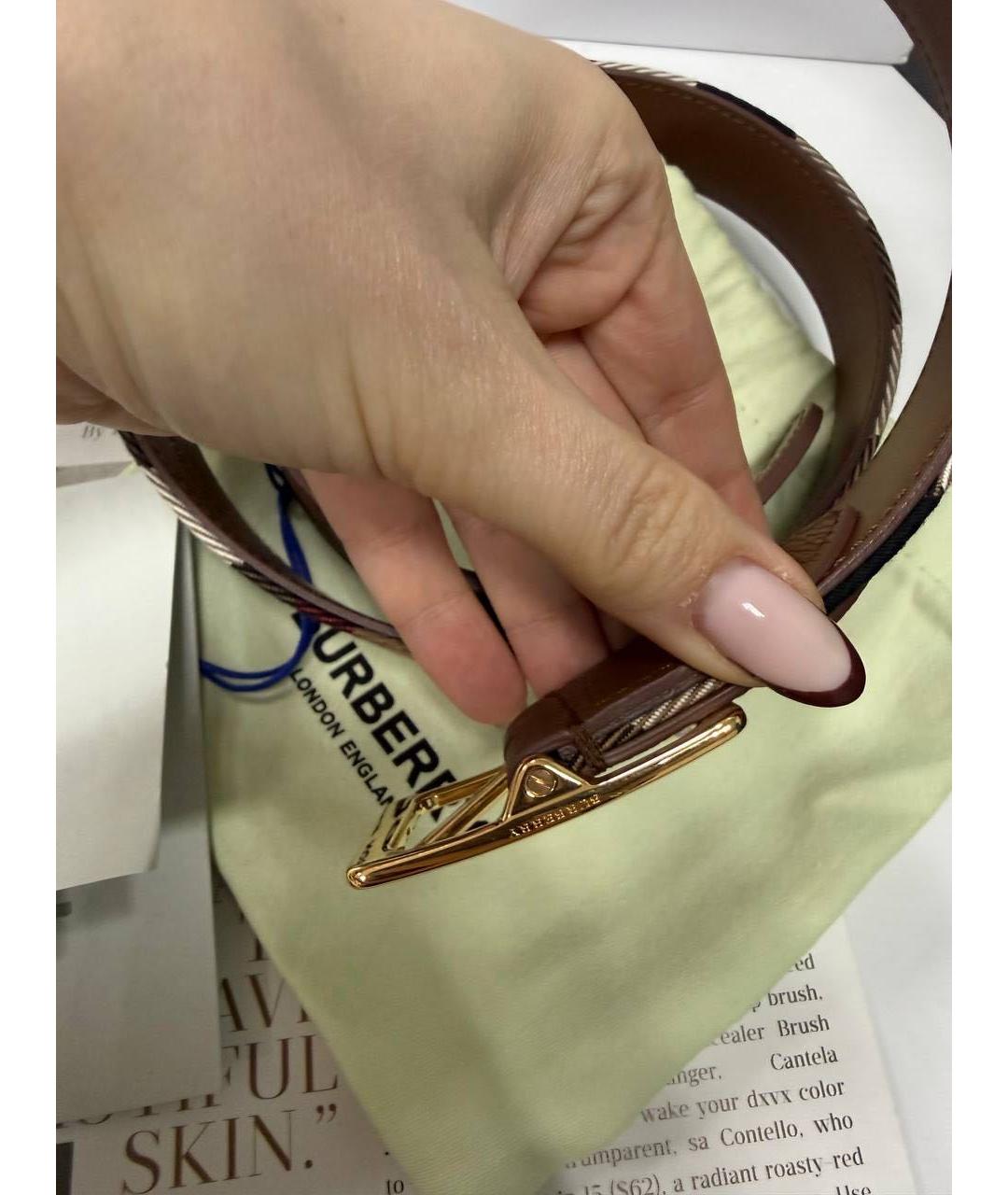 BURBERRY Бежевый ремень, фото 2