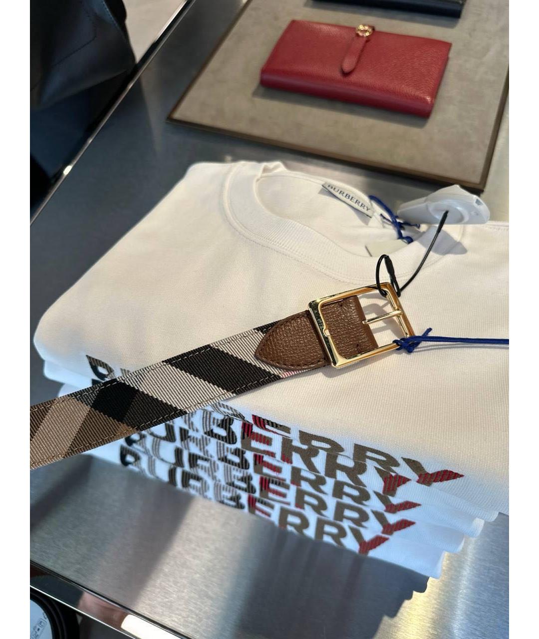 BURBERRY Бежевый ремень, фото 4