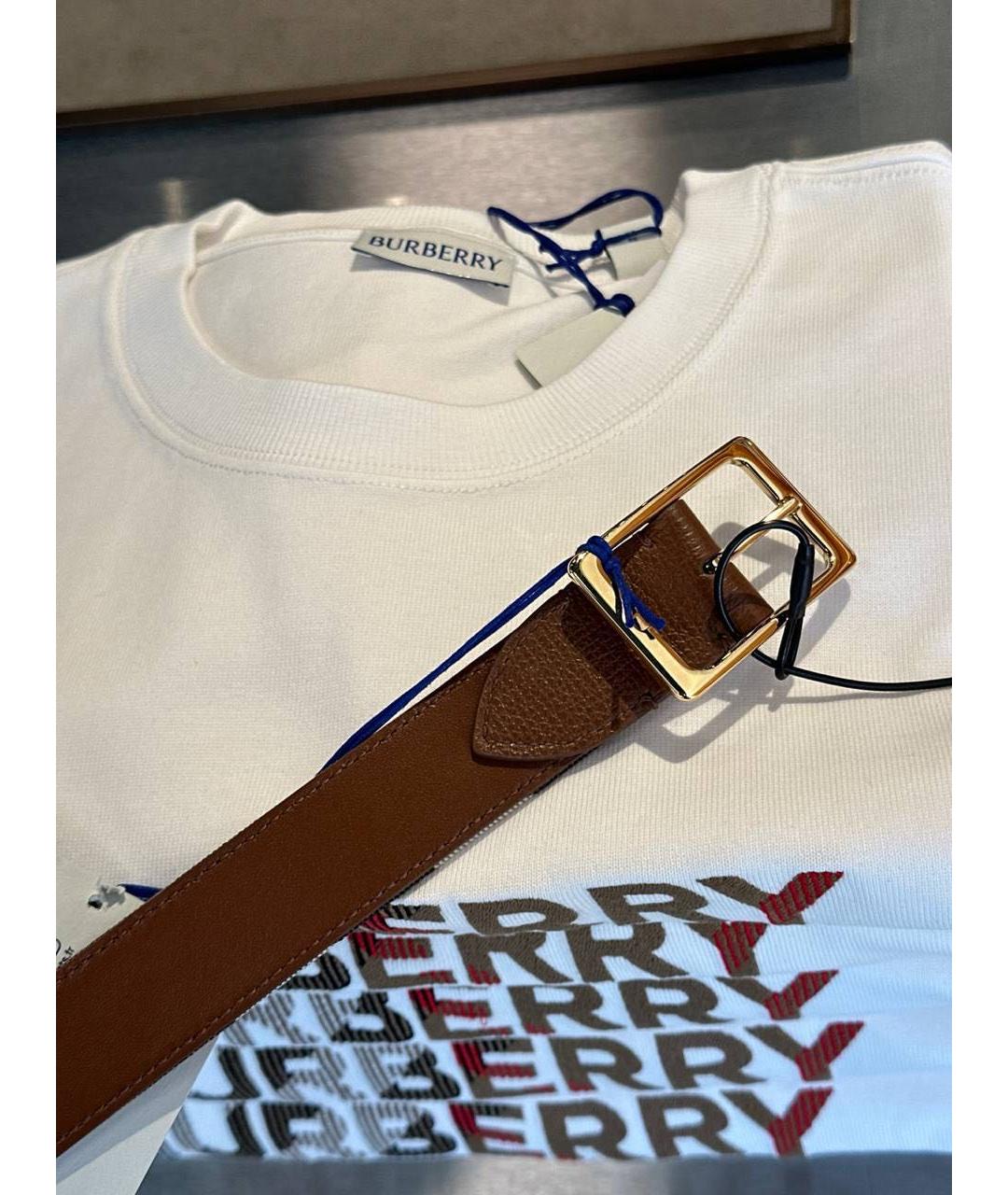 BURBERRY Бежевый ремень, фото 3