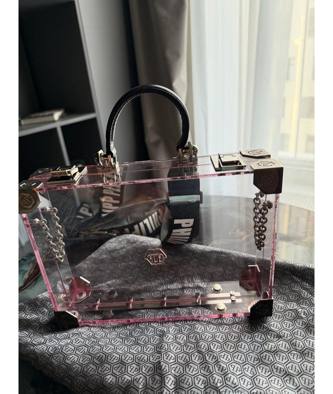 PHILIPP PLEIN Розовая сумка через плечо, фото 3